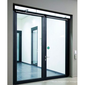 Puerta de vidrio de aluminio exterior moderno europeo totalmente glaseado para la entrada para la entrada
